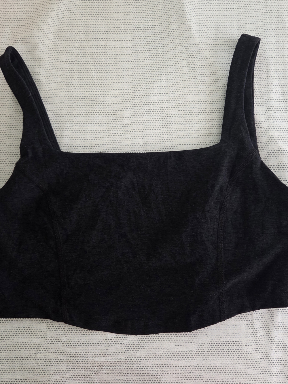 Beyond Yoga Black Square-Neck Crop Tank